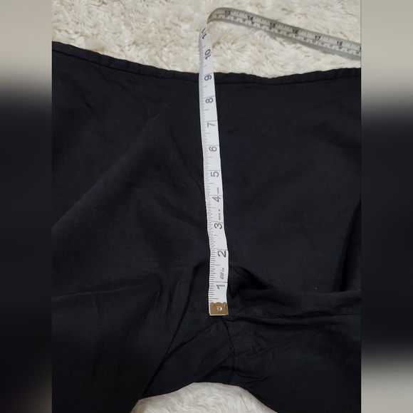 Theory Linen Blend Black Wide Leg Dress Pants Womens Sz 12 Professional Office - Picture 6 of 10